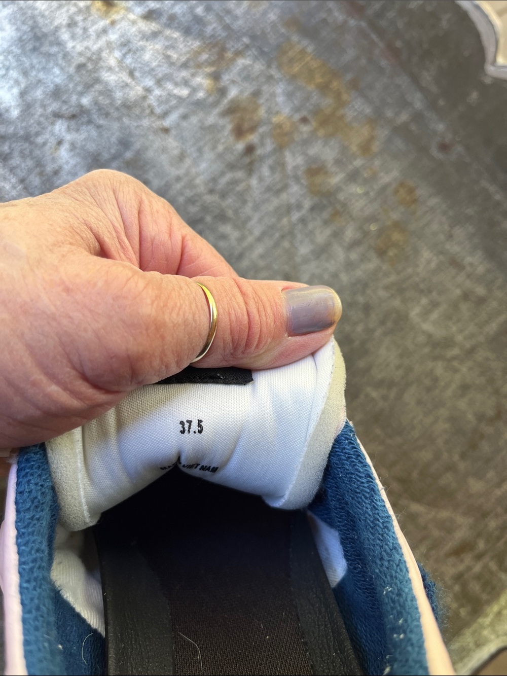 rag & bone Pink and Navy Suede-Trim Runner Sneakers - Picture 6 of 8